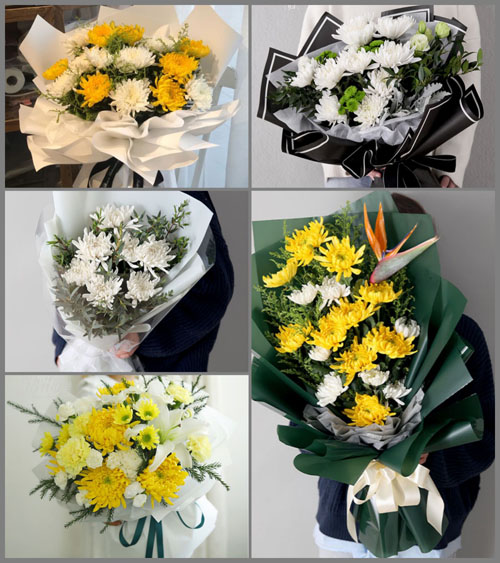 山东莱芜莱城区苗山镇水泉峪村白事花束代送